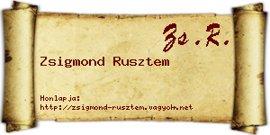 Zsigmond Rusztem névjegykártya